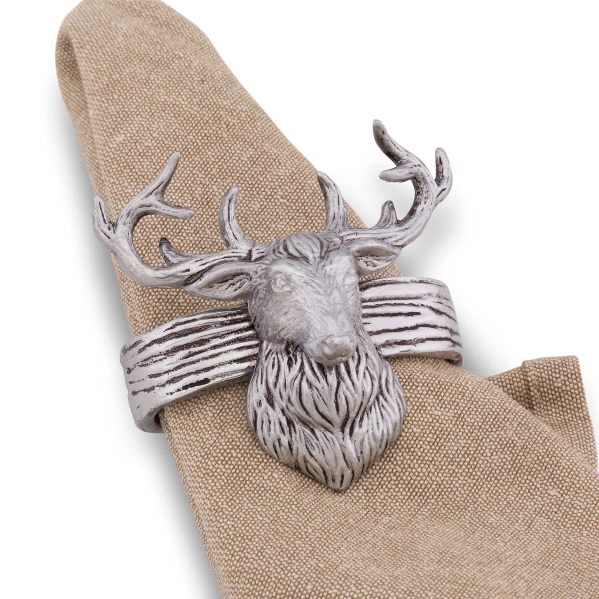 Arthur Court Giftware Arthur Court Elk Head Napkin Rings