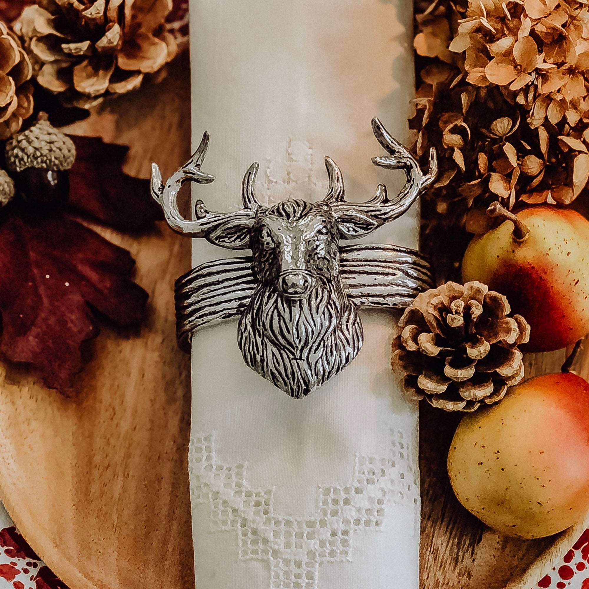 Arthur Court Giftware Arthur Court Elk Head Napkin Rings