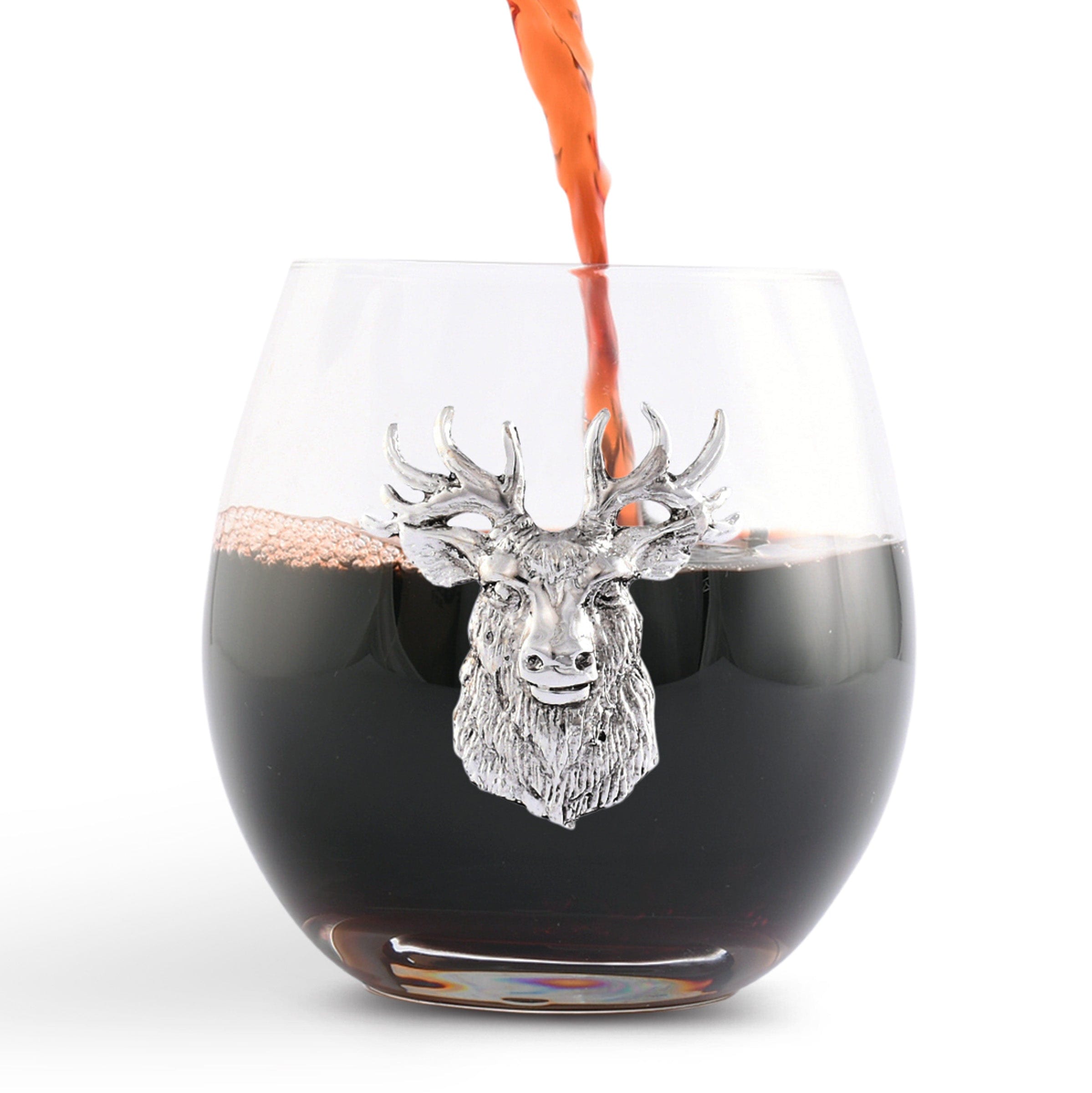 Arthur Court Serveware Arthur Court Elk Head Stemless Wine Glasses - Set of 4