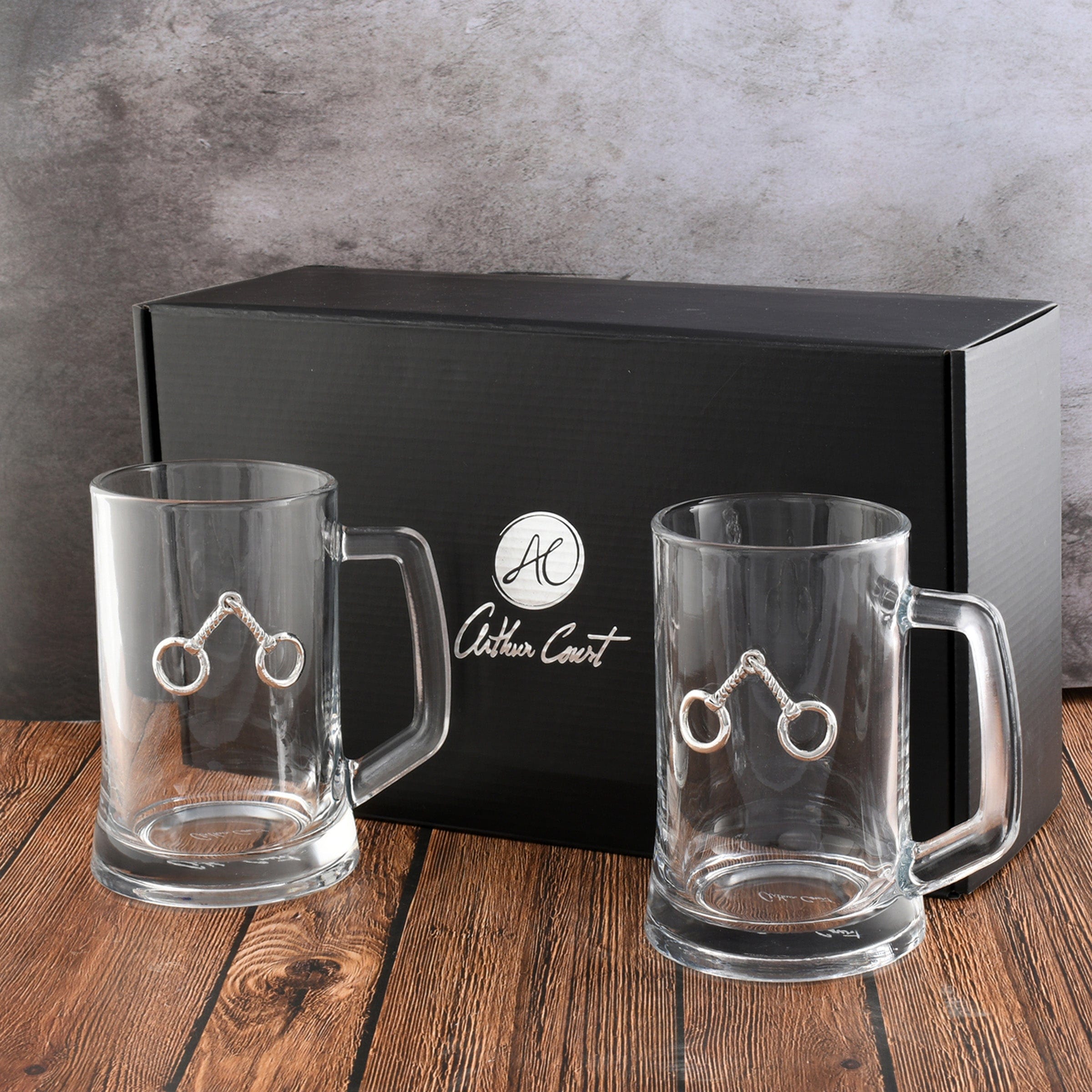 Arthur Court Serveware Arthur Court Equestrian Bit Beer Mugs - Set of 2