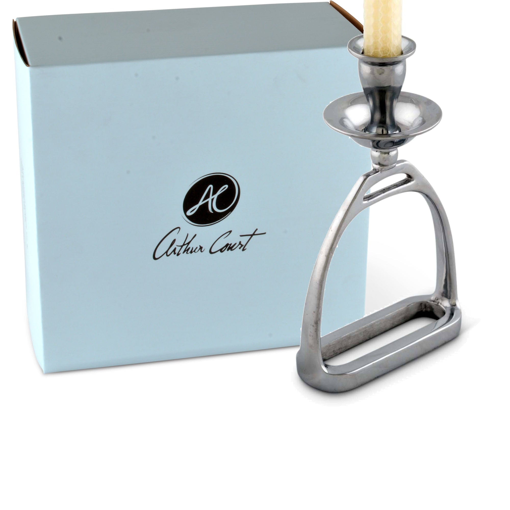 Arthur Court Giftware Arthur Court Equestrian Stirrup Candlestick