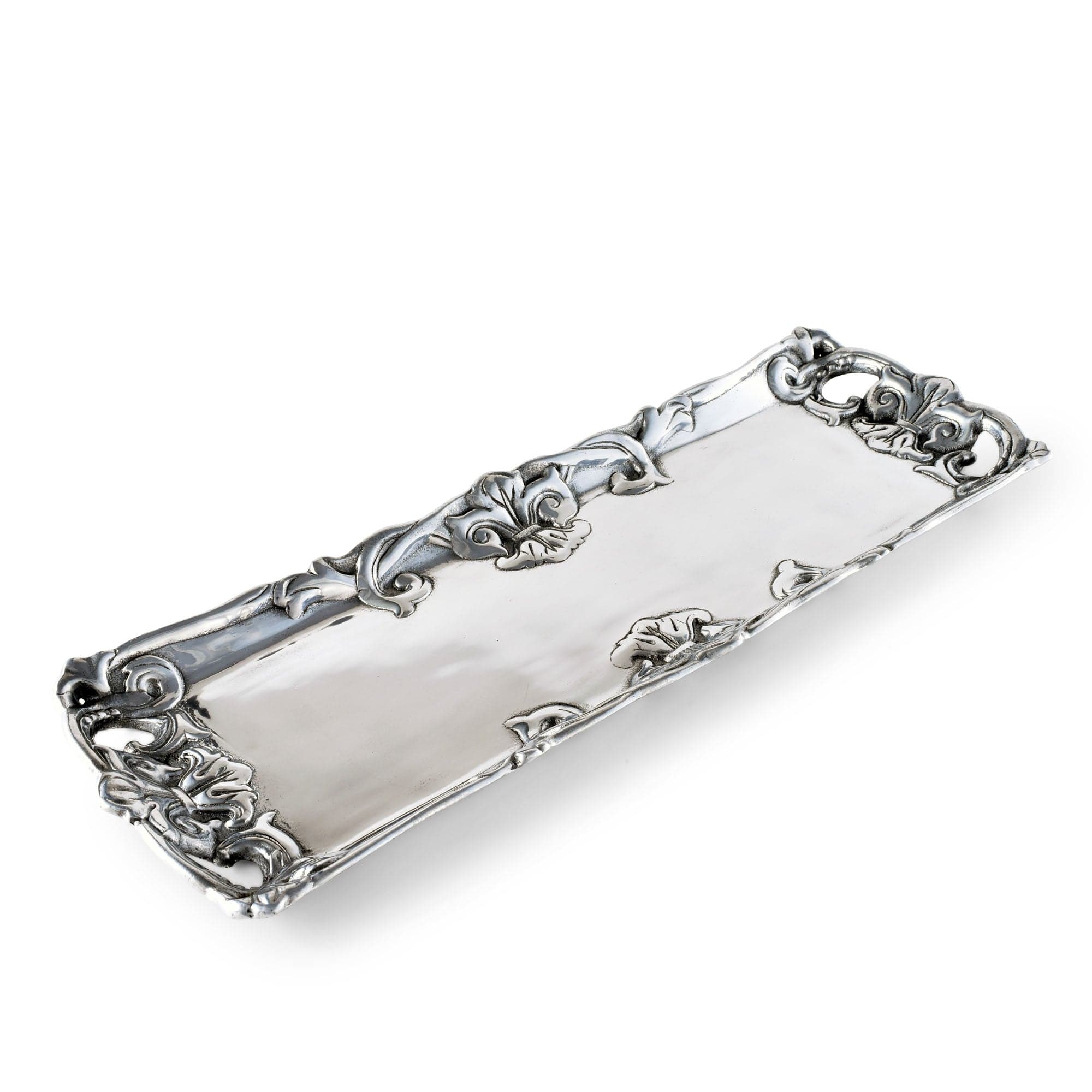 Arthur Court Serveware Arthur Court Fleur-De-Lis Oblong Tray 17"