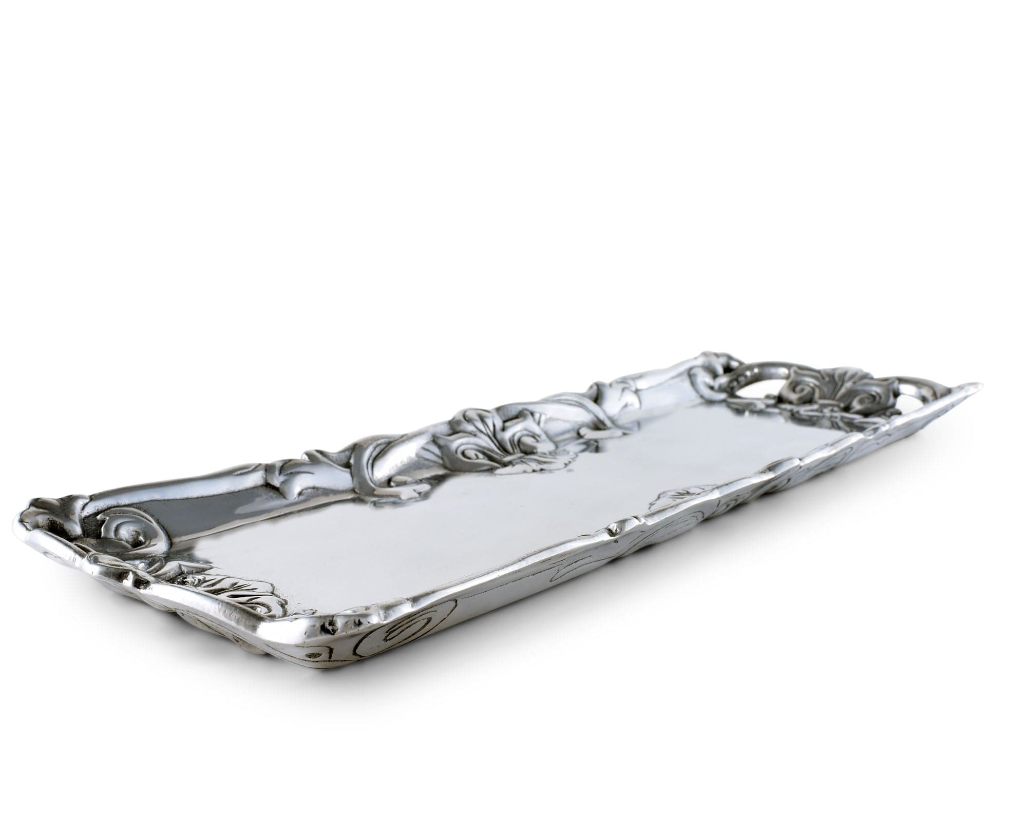 Arthur Court Serveware Arthur Court Fleur-De-Lis Oblong Tray 17"