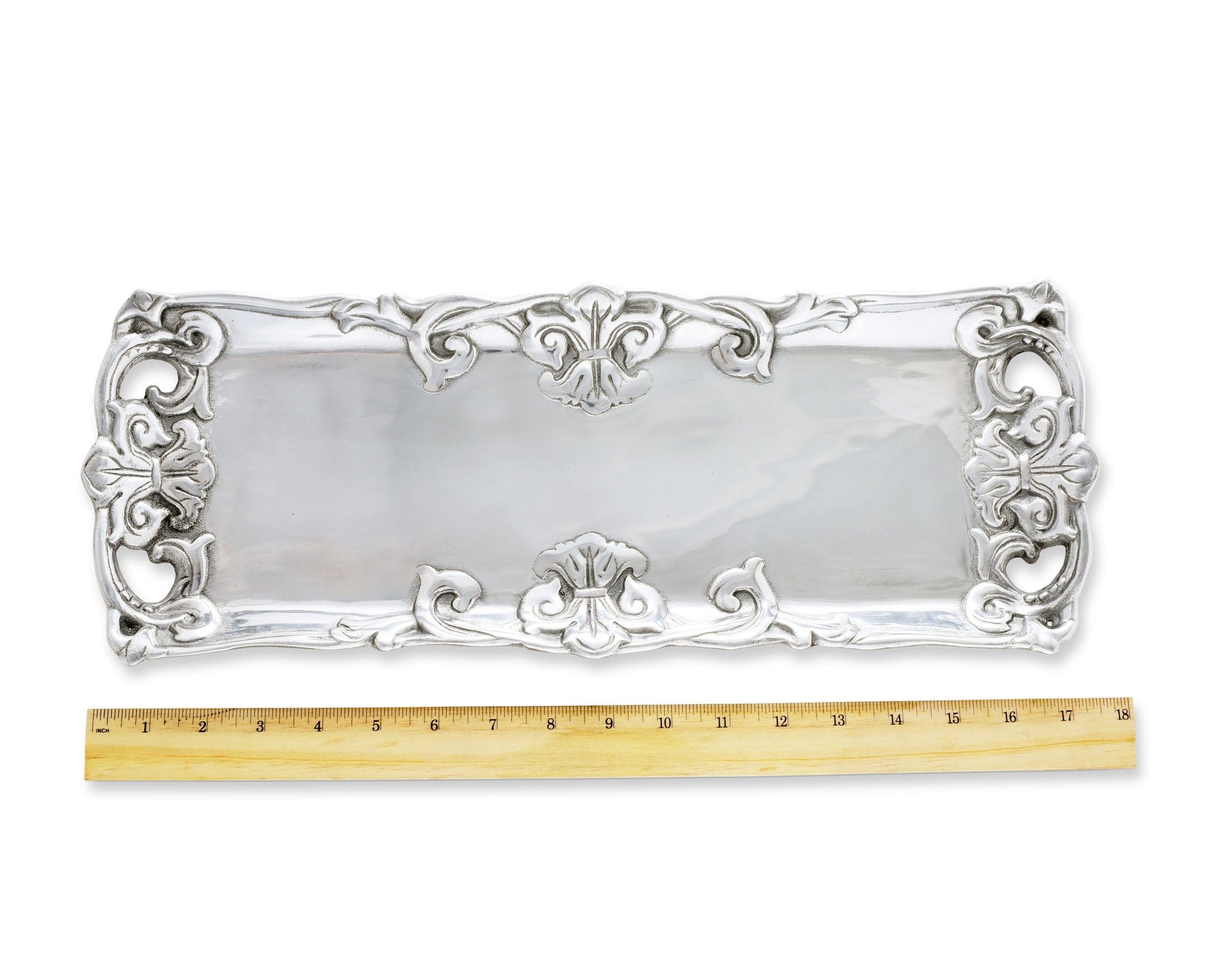 Arthur Court Serveware Arthur Court Fleur-De-Lis Oblong Tray 17"