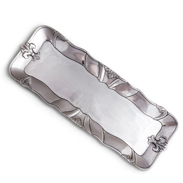 Arthur Court Serveware Arthur Court Fleur-De-Lis Oblong Tray 18"
