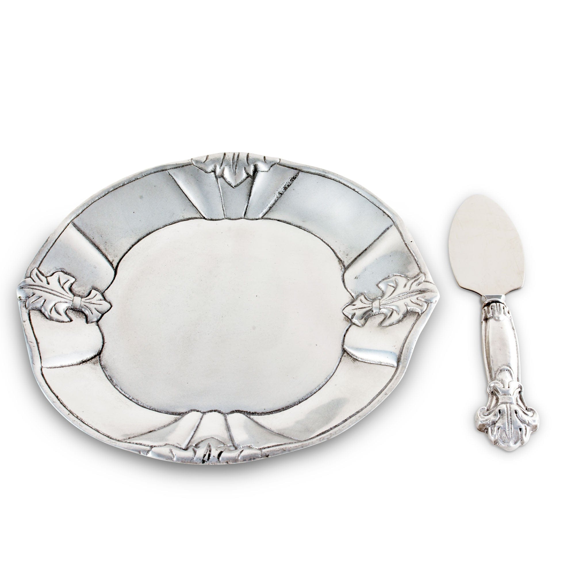 Arthur Court Serveware Arthur Court Fleur-De-Lis Plate with Server