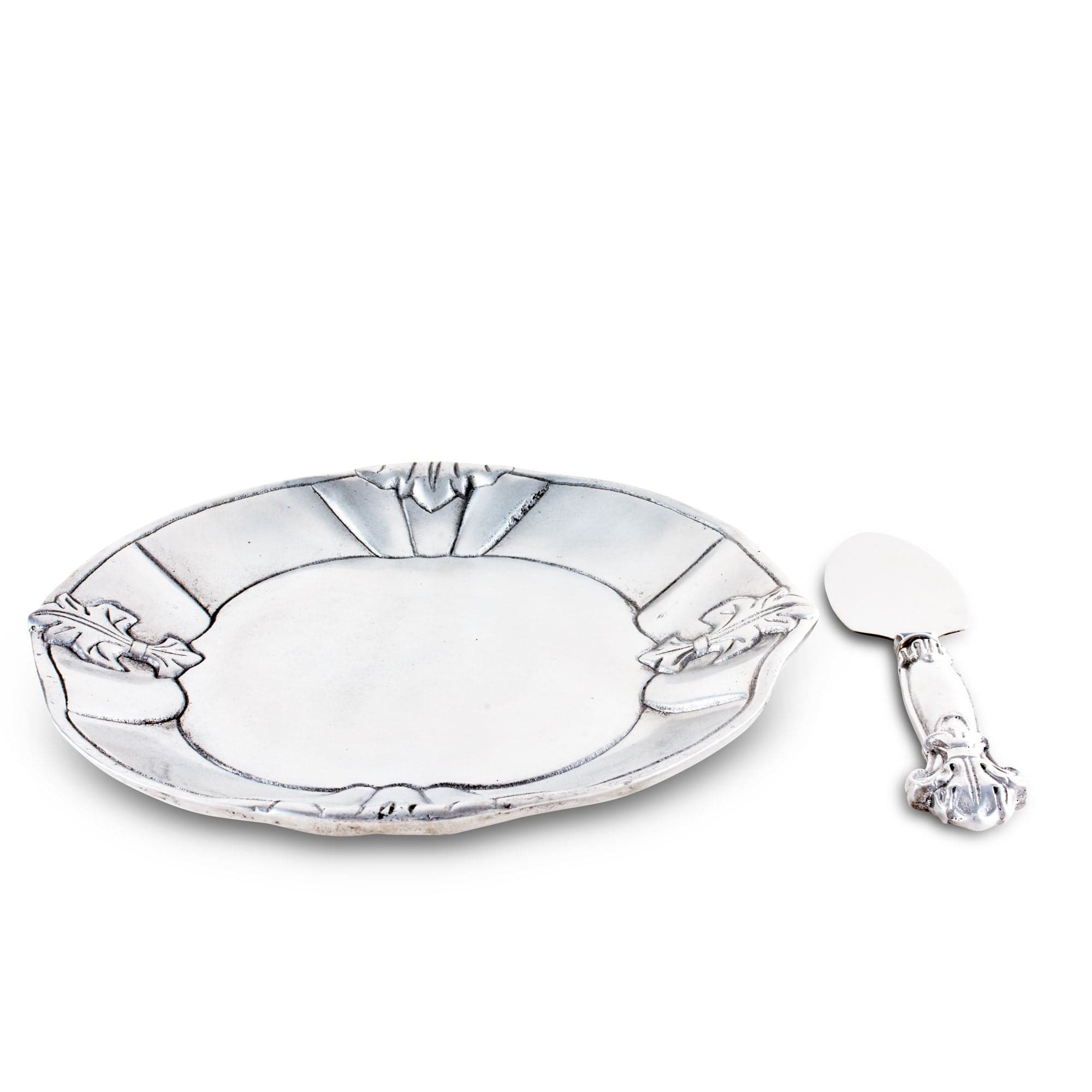 Arthur Court Serveware Arthur Court Fleur-De-Lis Plate with Server