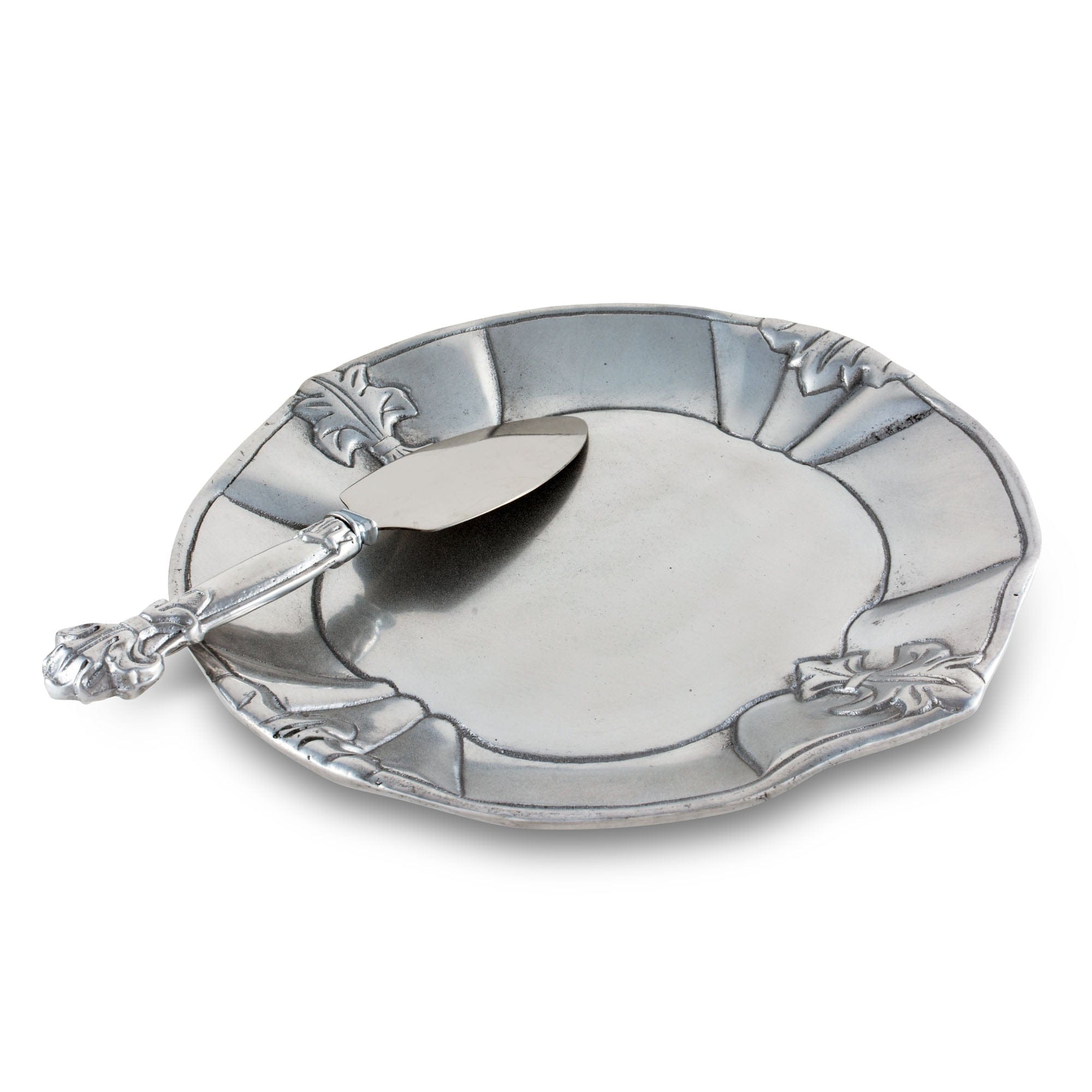 Arthur Court Serveware Arthur Court Fleur-De-Lis Plate with Server