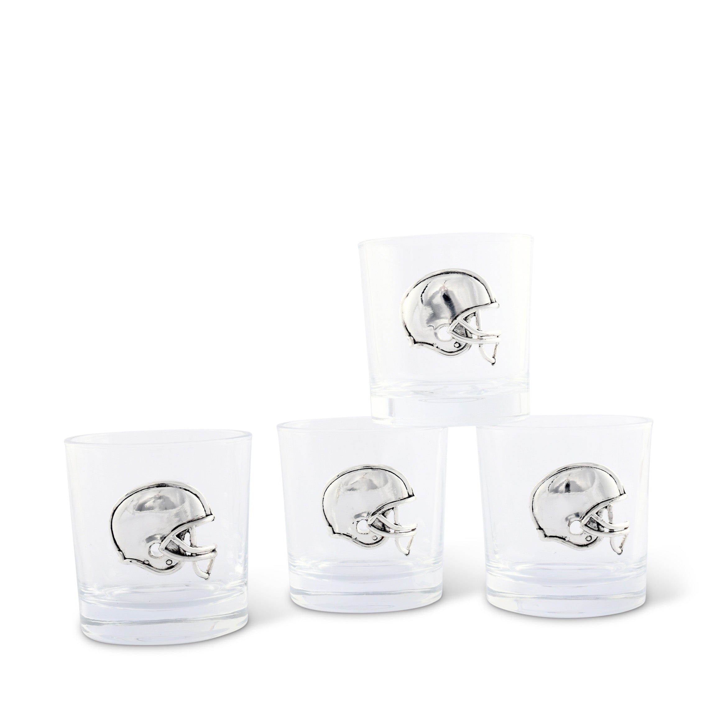 Arthur Court Giftware Arthur Court Football Helmet Bar Glasses Set of 4