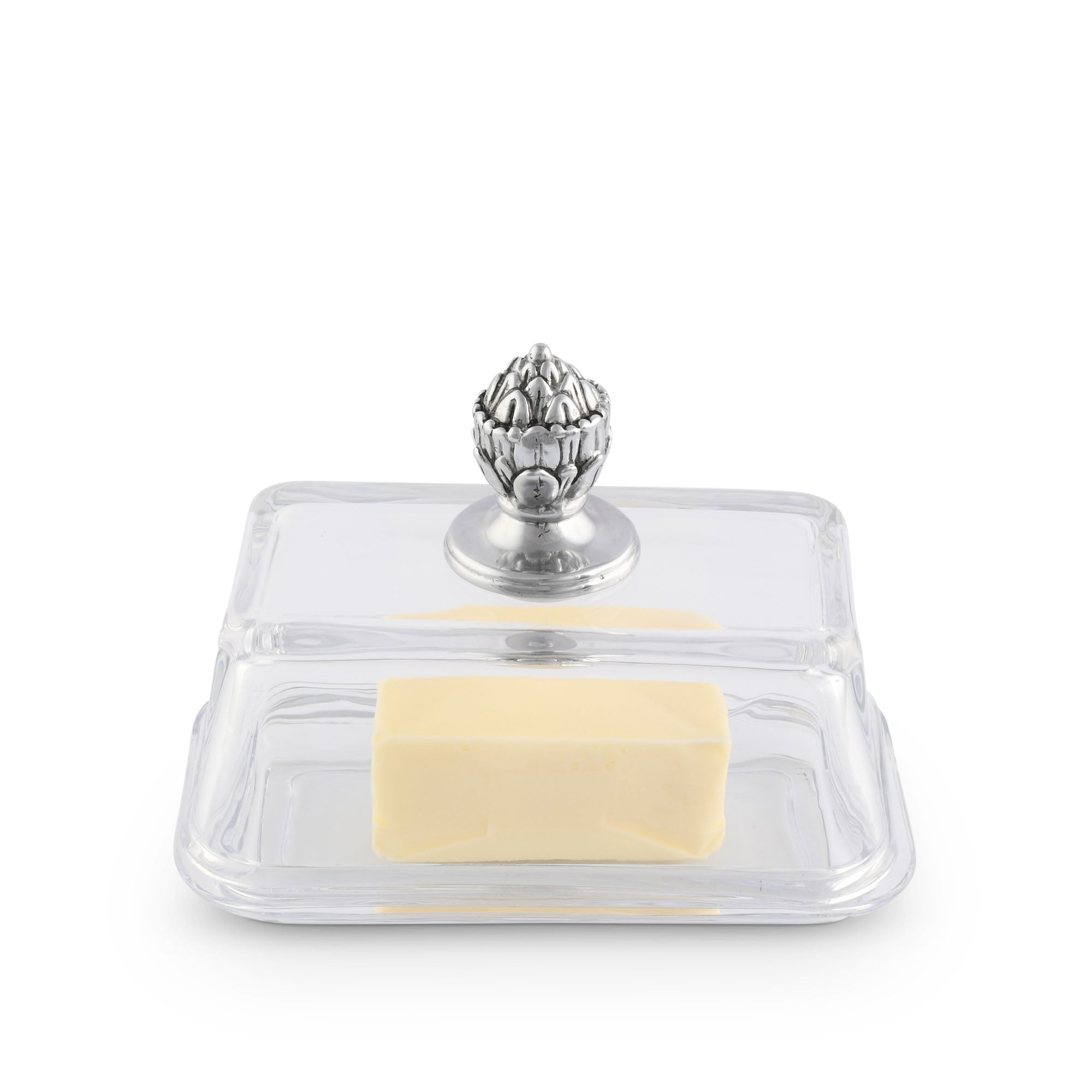 Arthur Court Serveware Arthur Court Glass Butter Dish - Concho