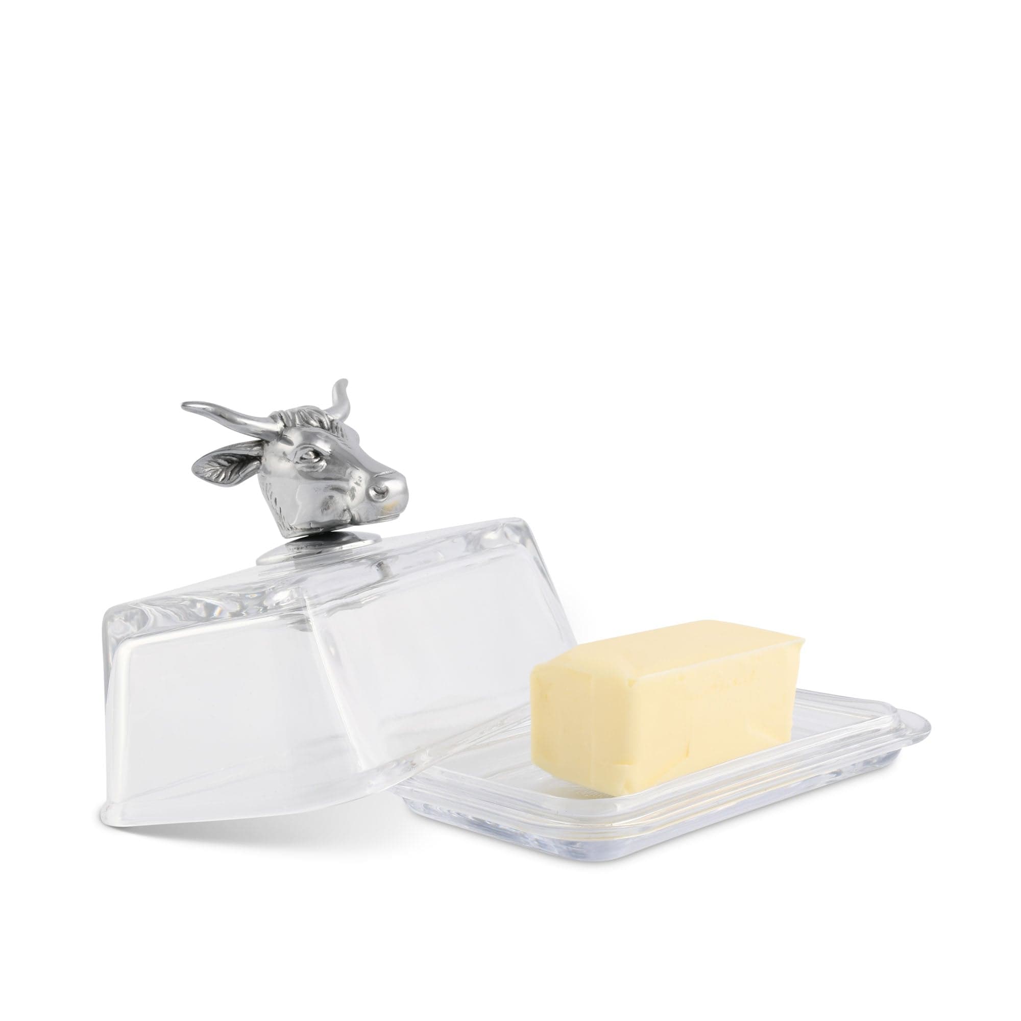 Arthur Court Serveware Arthur Court Glass Butter Dish - Cow