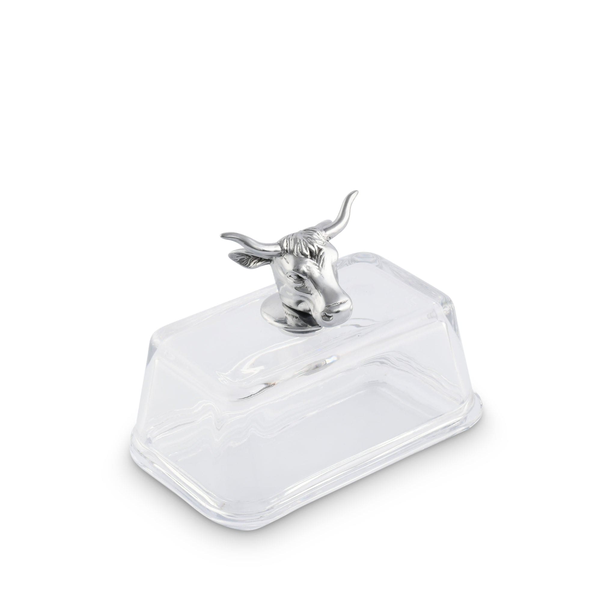 Arthur Court Serveware Arthur Court Glass Butter Dish - Cow