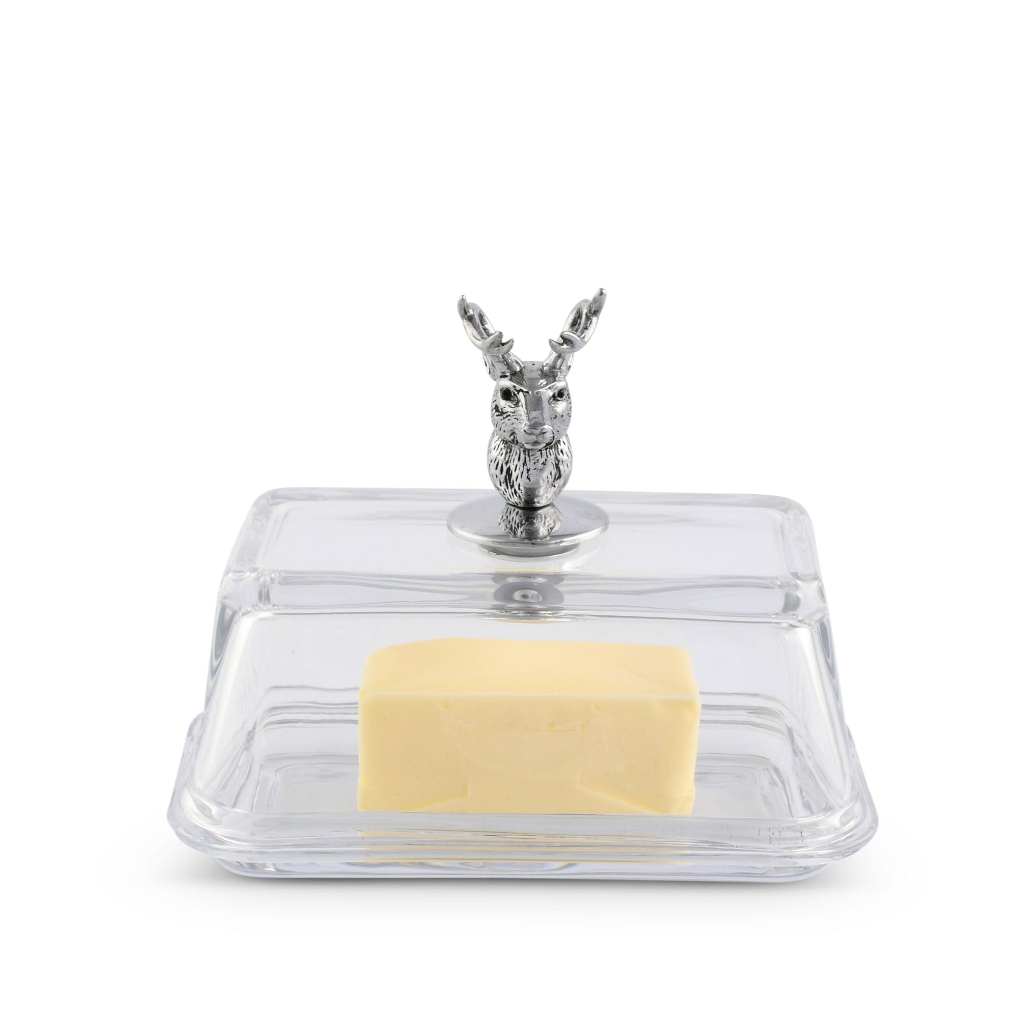 Arthur Court Serveware Arthur Court Glass Butter Dish - Elk