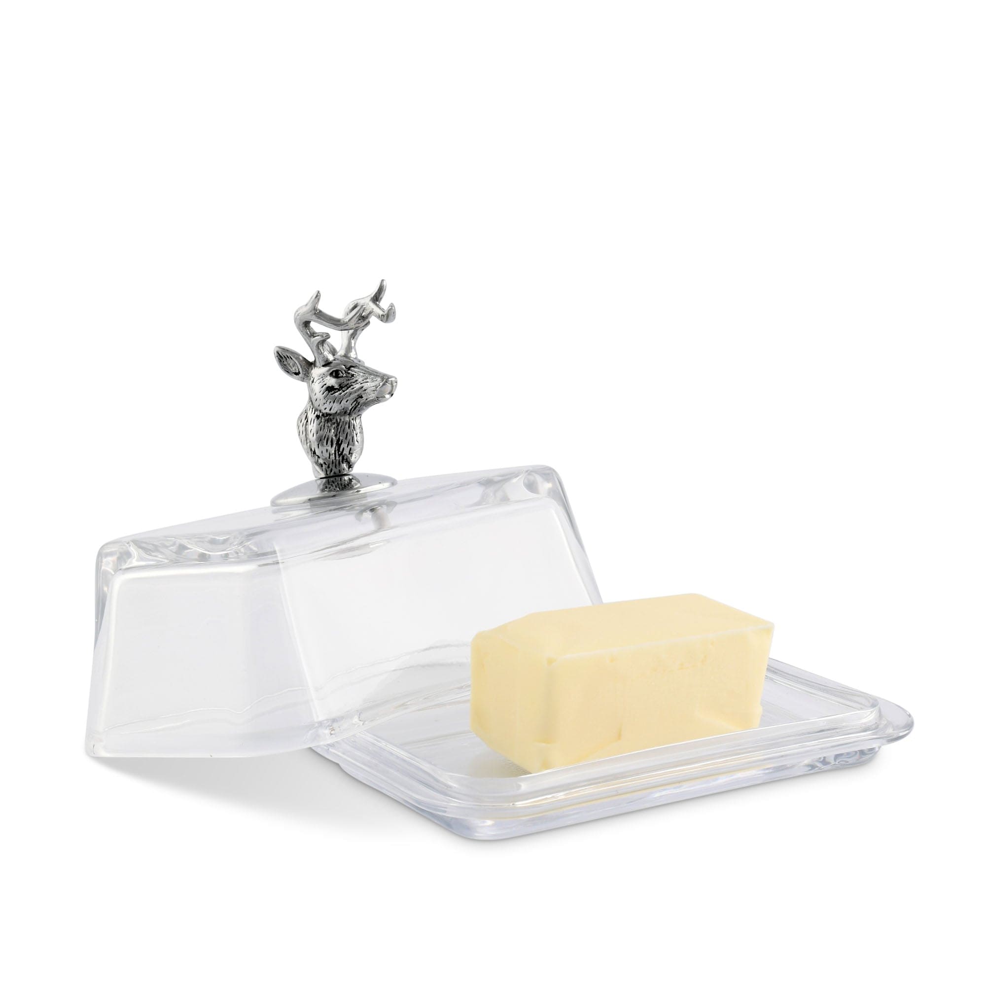Arthur Court Serveware Arthur Court Glass Butter Dish - Elk