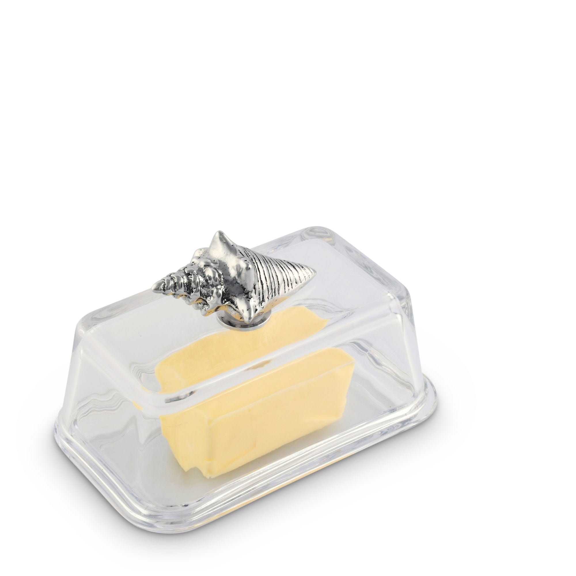 Arthur Court Serveware Arthur Court Glass Butter Dish- Shell