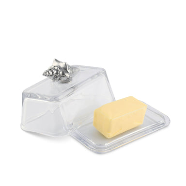 Arthur Court Serveware Arthur Court Glass Butter Dish- Shell