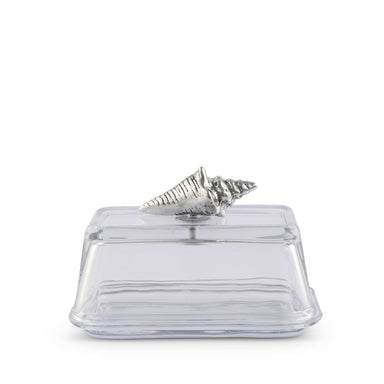 Arthur Court Serveware Arthur Court Glass Butter Dish- Shell