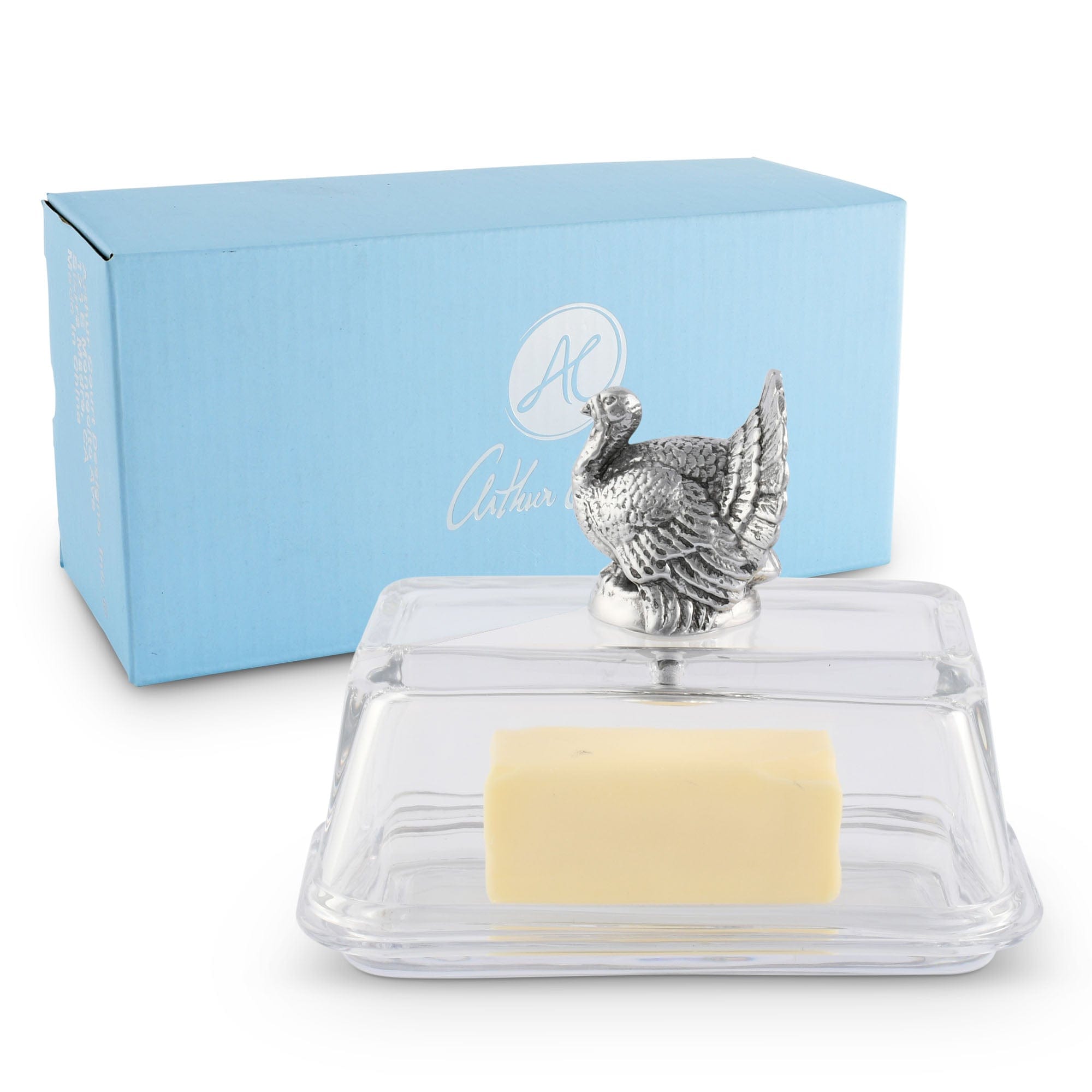 Arthur Court Serveware Arthur Court Glass Butter Dish - Turkey