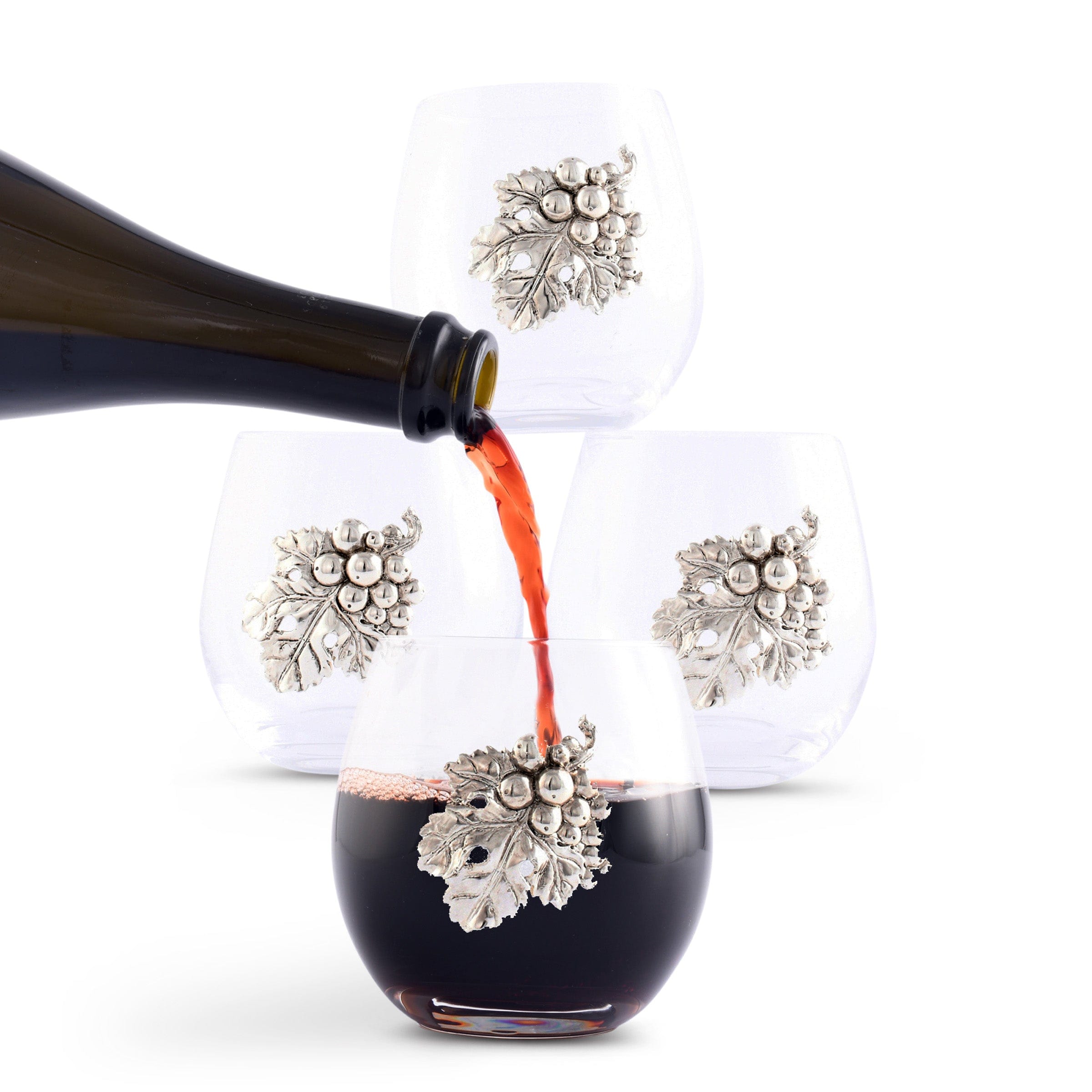 Arthur Court Serveware Arthur Court Grape Stemless Wine Glasses - Set of 4