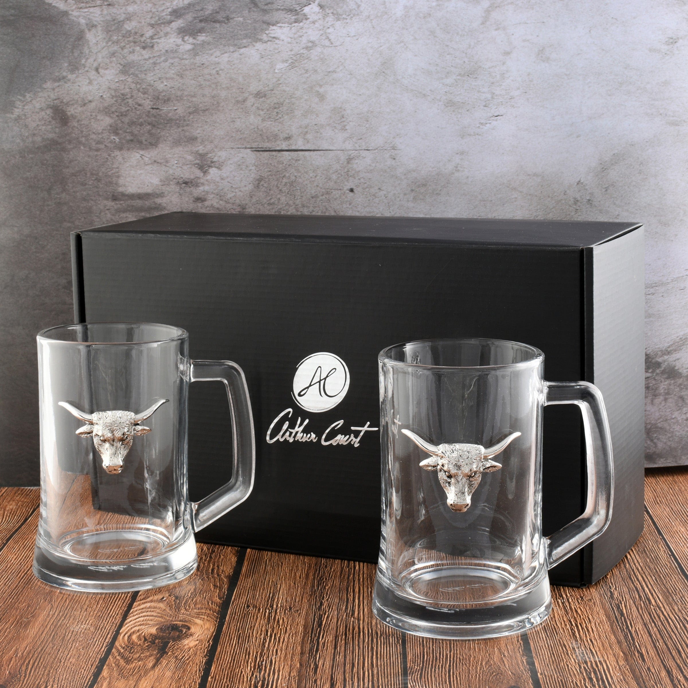 Arthur Court Serveware Arthur Court Longhorn Beer Mugs - Set of 2