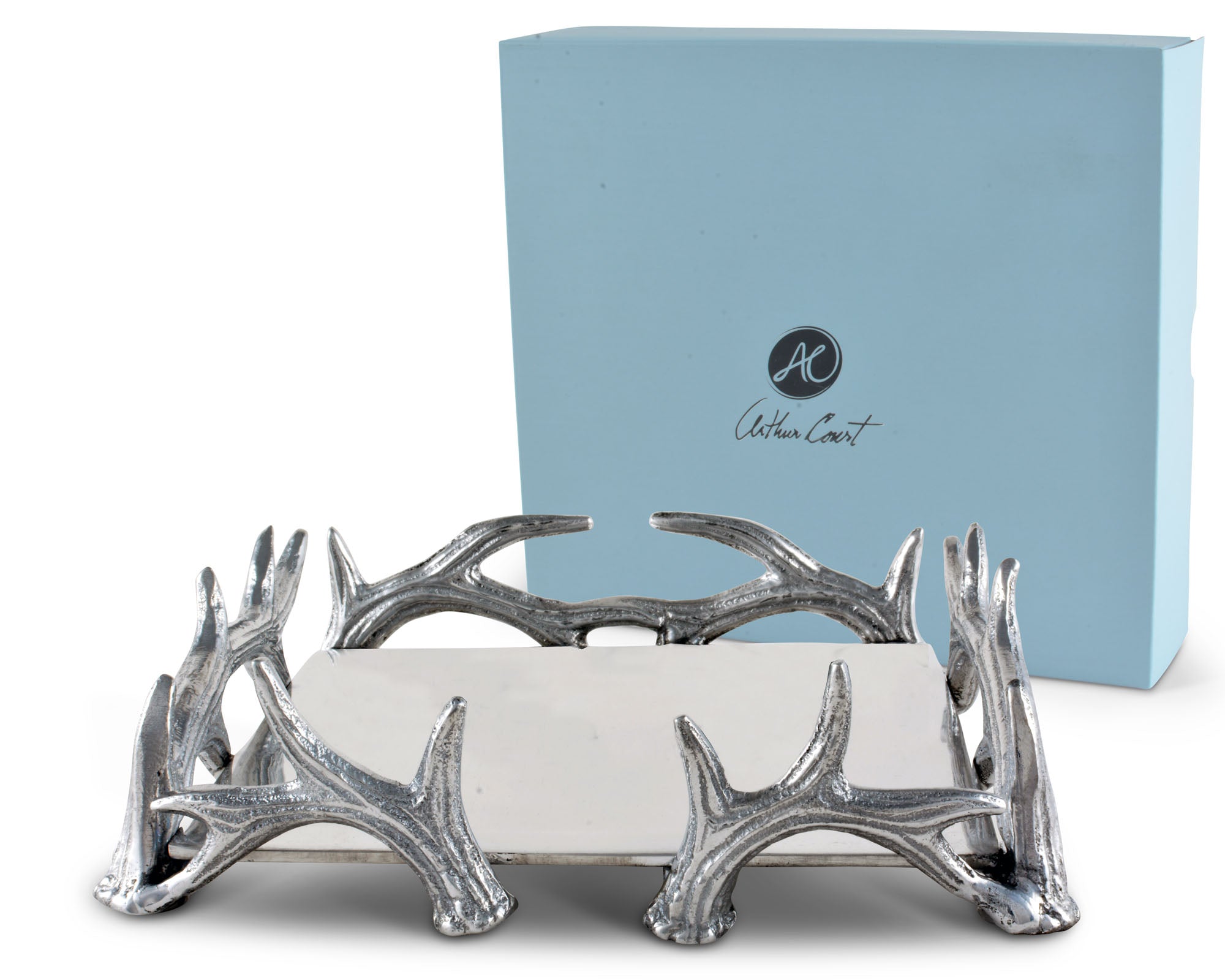 Arthur Court Giftware Arthur Court Luncheon Napkin Box - Antler