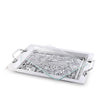 Arthur Court Serveware Arthur Court Running Rabbit Glass Top Serving Tray