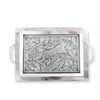 Arthur Court Serveware Arthur Court Running Rabbit Glass Top Serving Tray