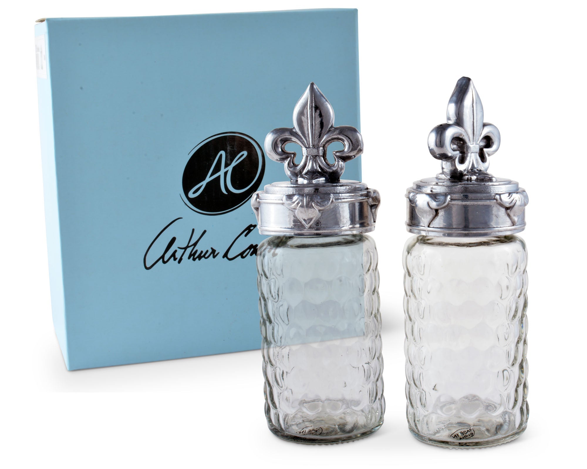 Arthur Court Serveware Arthur Court Salt and Pepper Set - Fleur-De-Lis