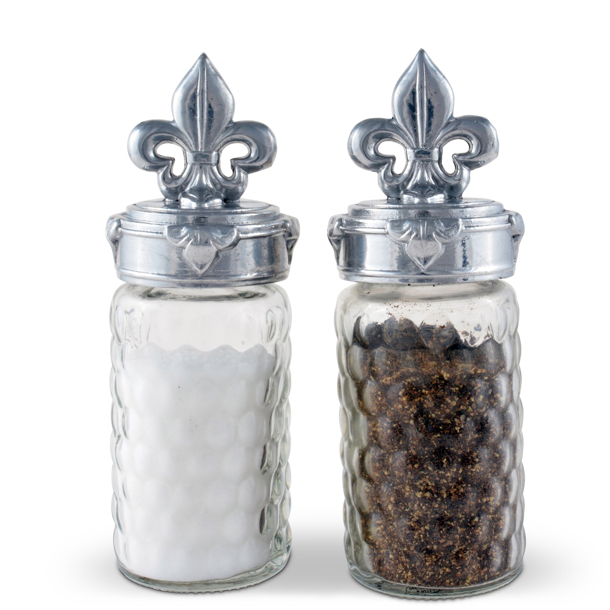 Arthur Court Serveware Arthur Court Salt and Pepper Set - Fleur-De-Lis
