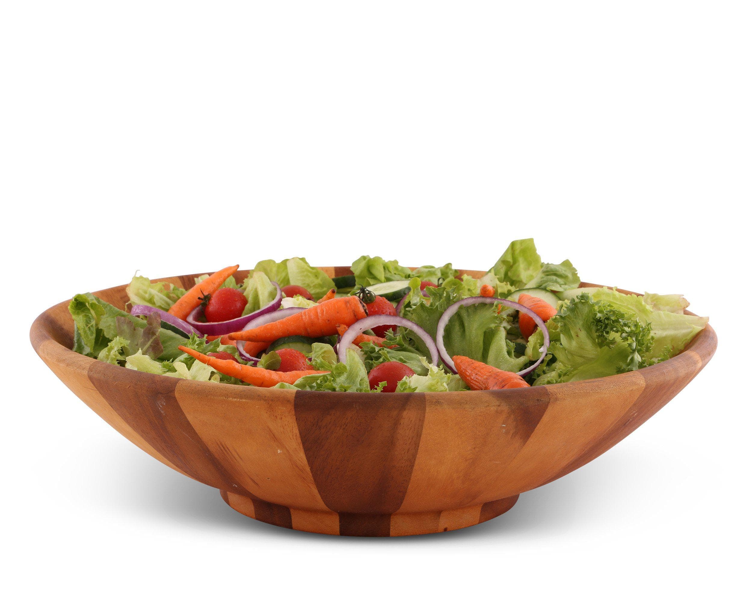 Arthur Court Serveware Arthur Court Wok Style Wooden Acacia Salad Bowl Extra Large