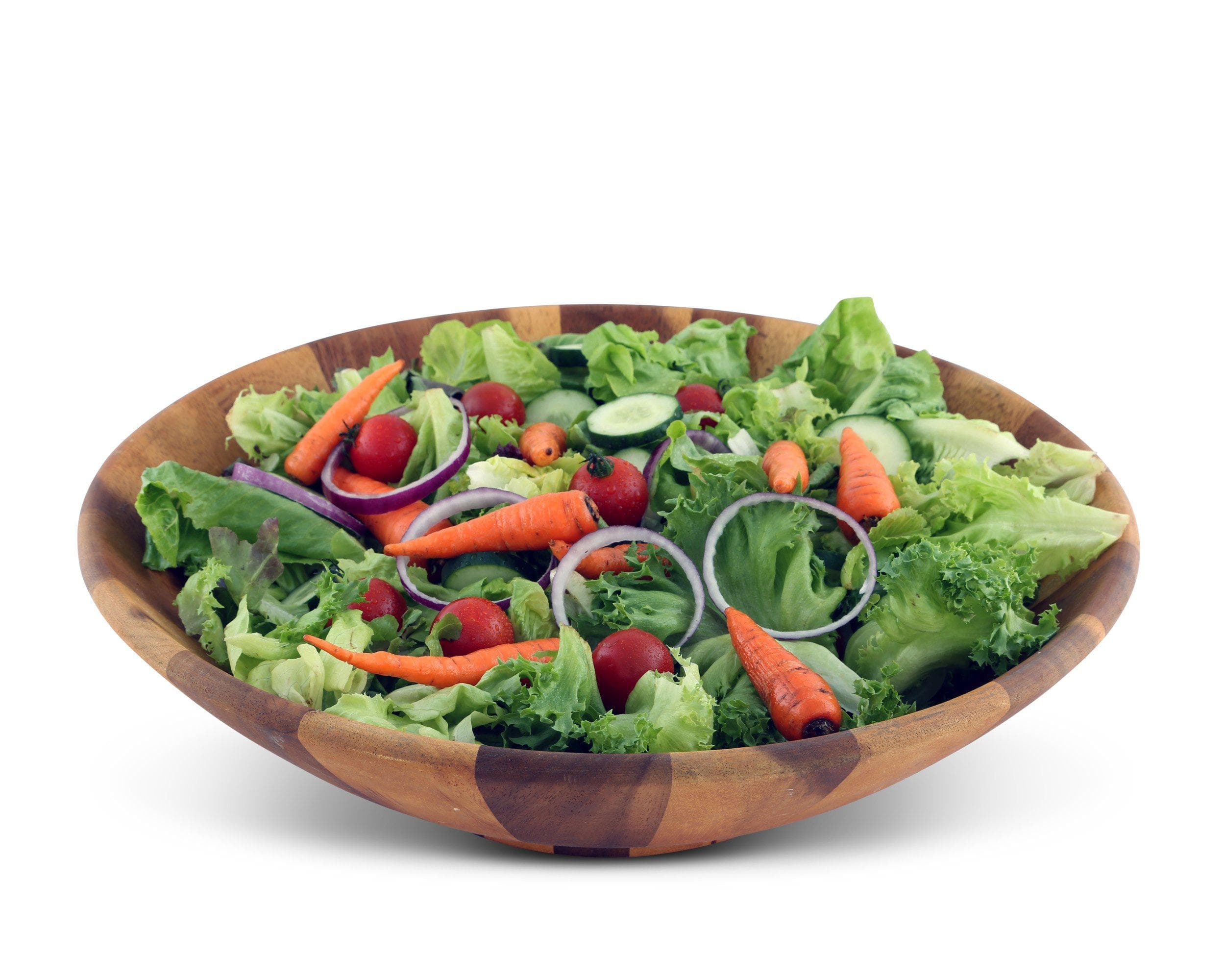 Arthur Court Serveware Arthur Court Wok Style Wooden Acacia Salad Bowl Extra Large