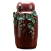 Danny's Fine Porcelain 13" Red Gourd Majolica Vase
