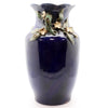 Danny's Fine Porcelain Blue Vase W/Wht. Flowers