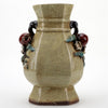 Danny's Fine Porcelain Ivory Crackle Hex Vase