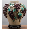 Danny's Fine Porcelain 13" Wht Crk Vase - Grapevine
