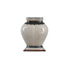 Danny's Fine Porcelain Ivory Crackle Twin Vase