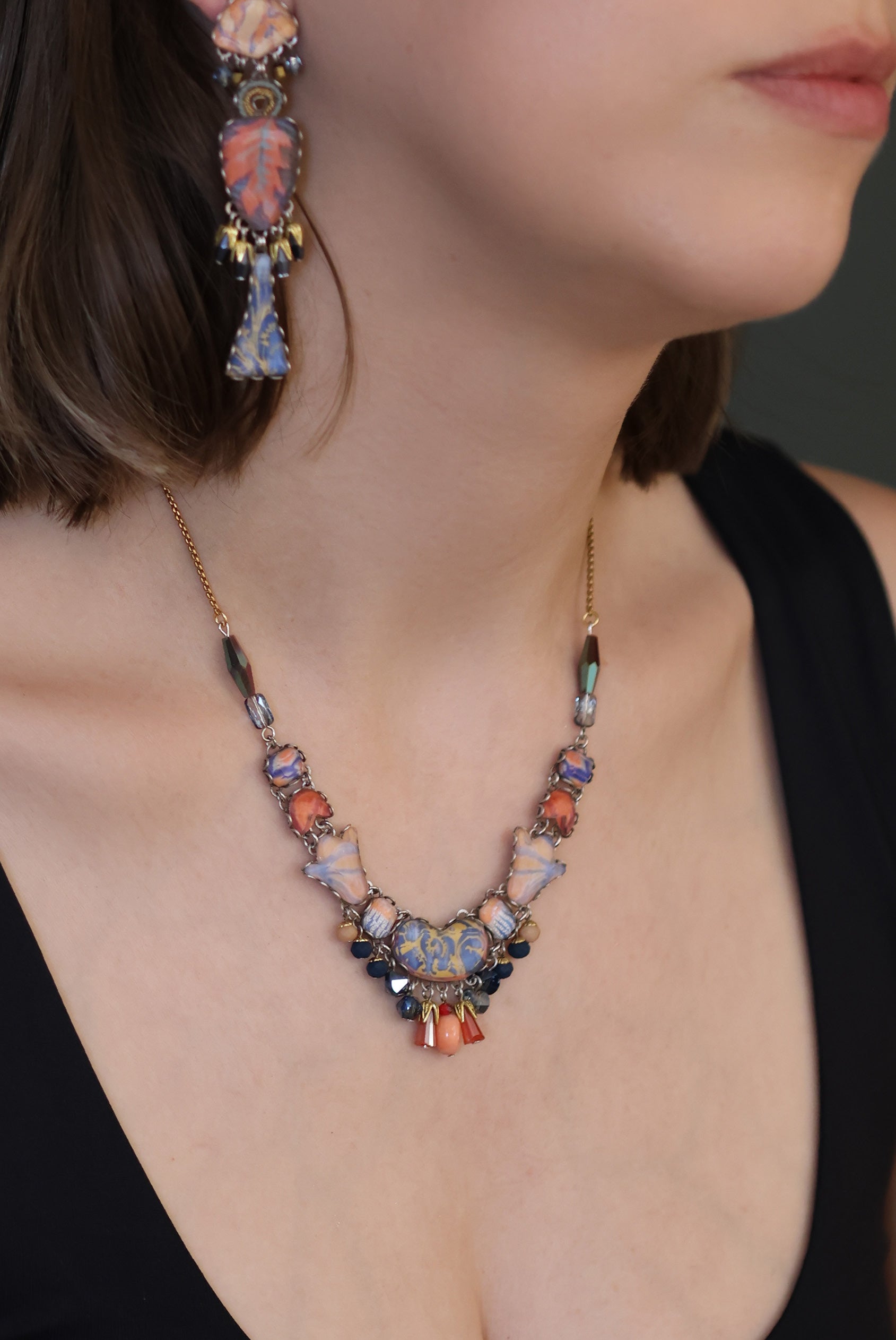 Ayala Bar Jewelry Ayala Bar Amber Bloom Set,Delicate Necklace, Dynia