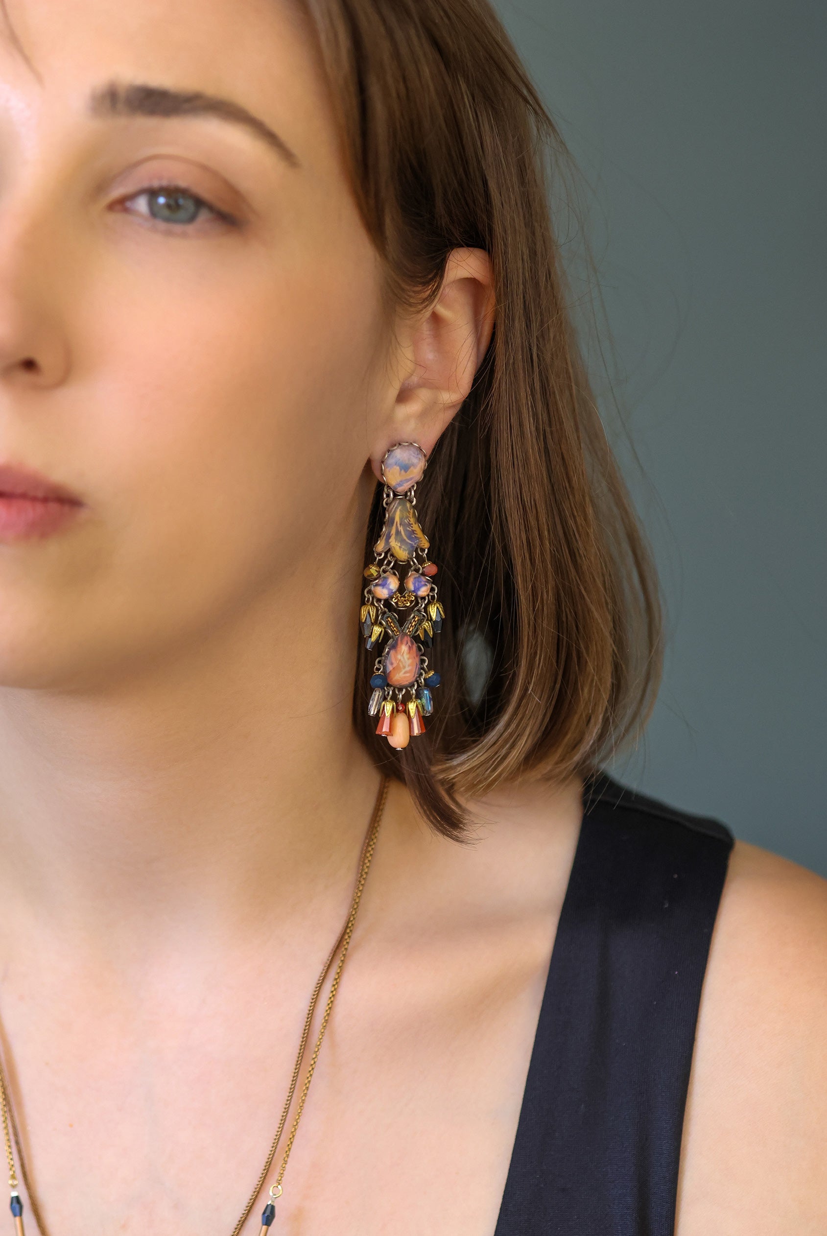 Ayala Bar Jewelry Ayala Bar Amber Bloom Set,Glass Earring, Gourd
