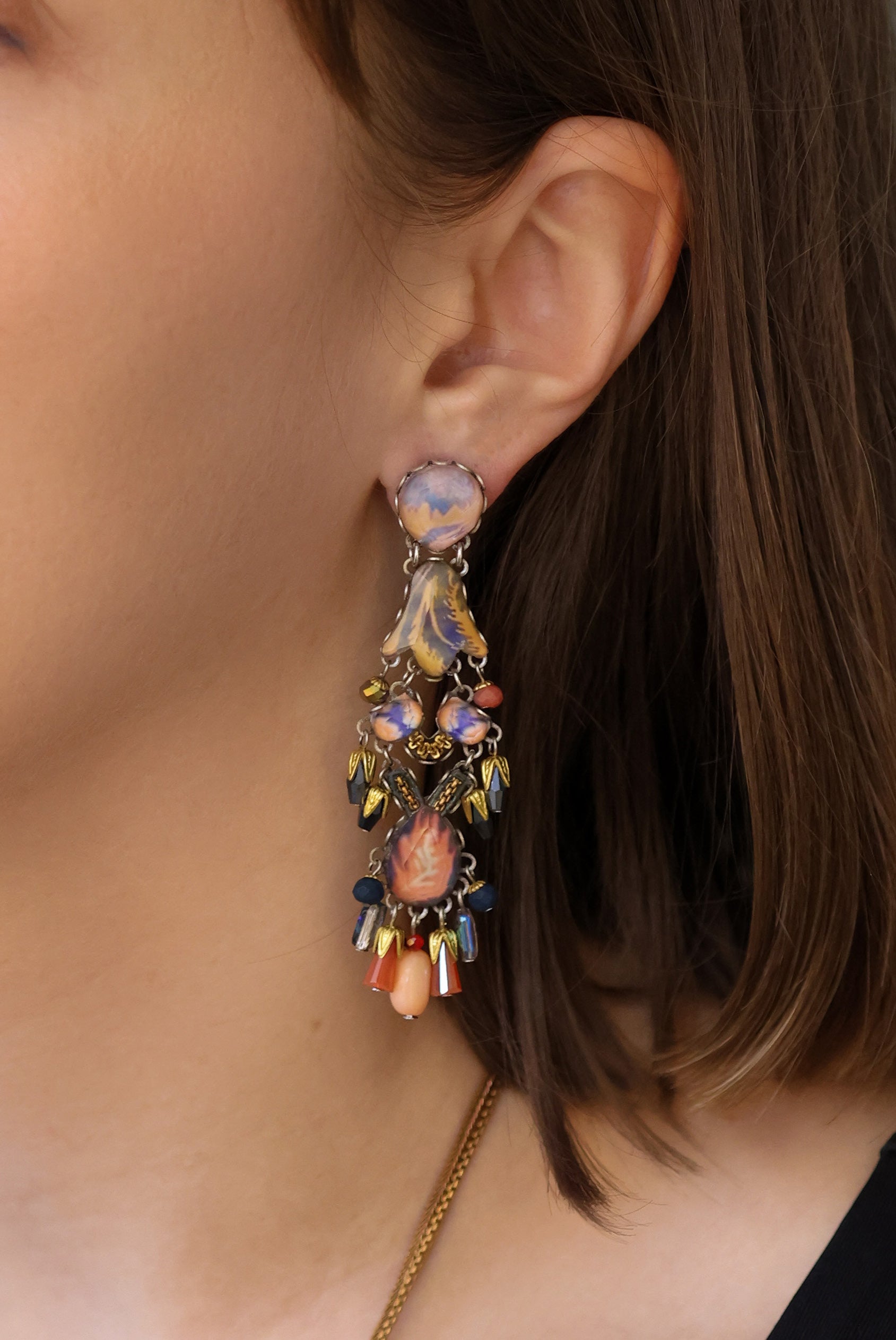 Ayala Bar Jewelry Ayala Bar Amber Bloom Set,Glass Earring, Gourd