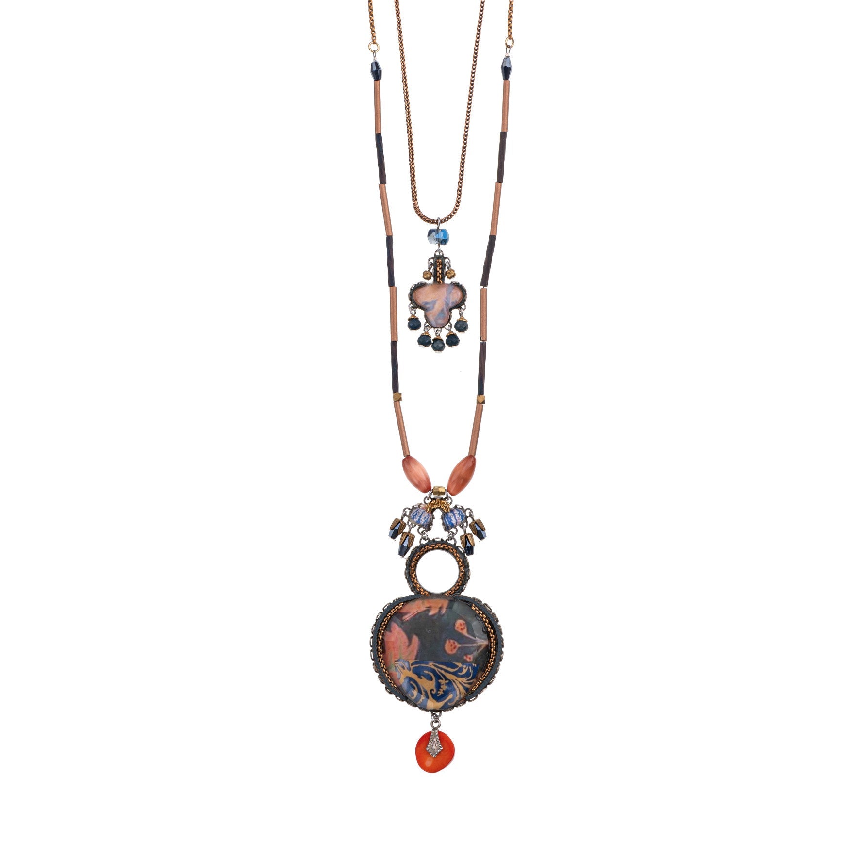 Ayala Bar Jewelry Ayala Bar Amber Bloom Set, Layered Pendant Necklace, Zucca
