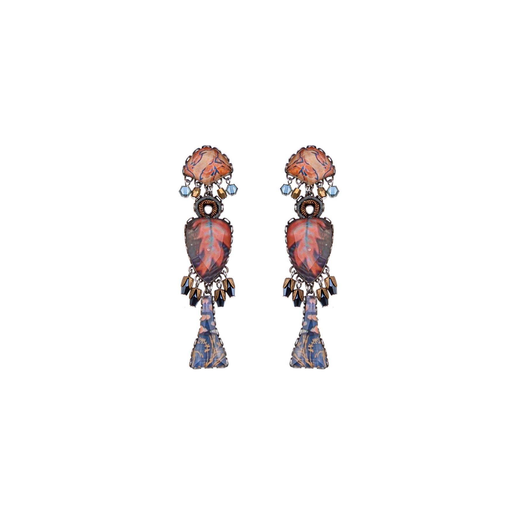 Ayala Bar Jewelry Ayala Bar Amber Bloom Set,Long Glass Earring, Airi