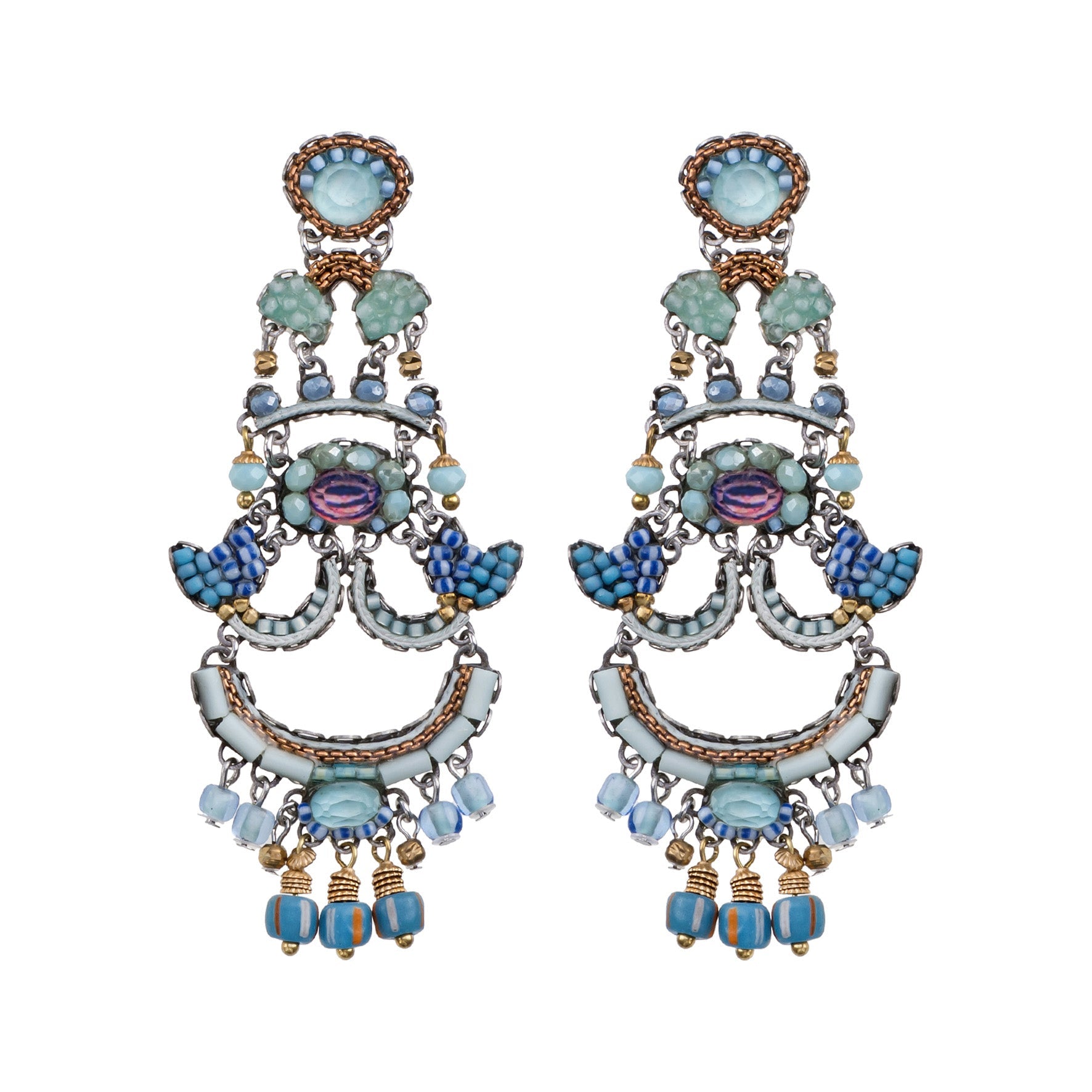 Ayala Bar Jewelry Ayala Bar Big Glamorous  Earrings Blue Bird Set, Robin