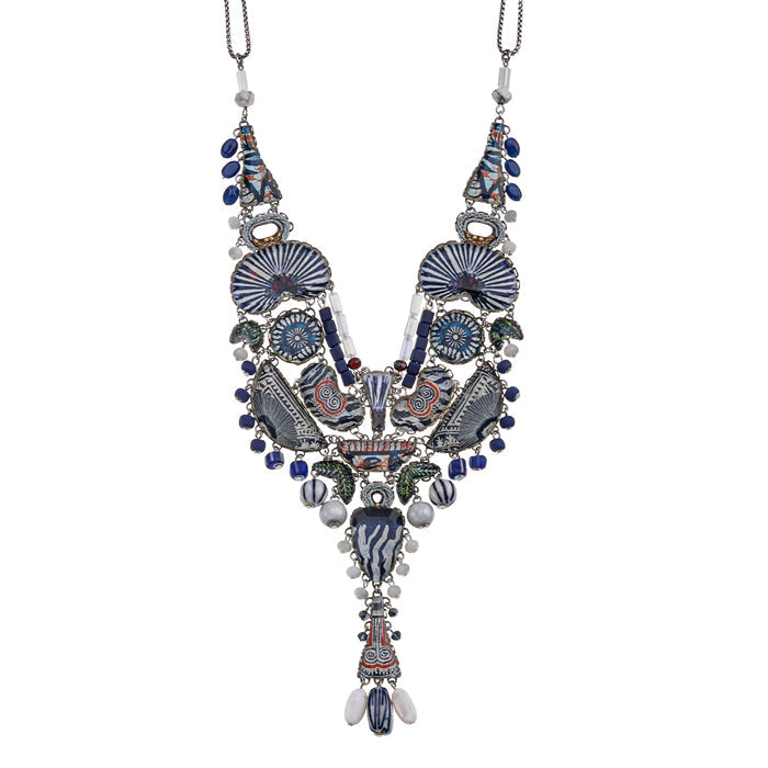 Ayala Bar Jewelry Ayala Bar Blue Domes Set, Artistic Glass Necklace, Santoirini