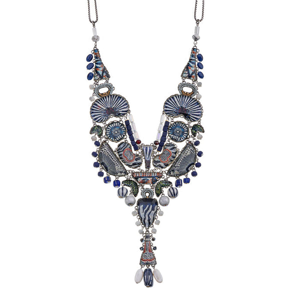 Ayala Bar Jewelry Ayala Bar Blue Domes Set, Artistic Glass Necklace, Santoirini