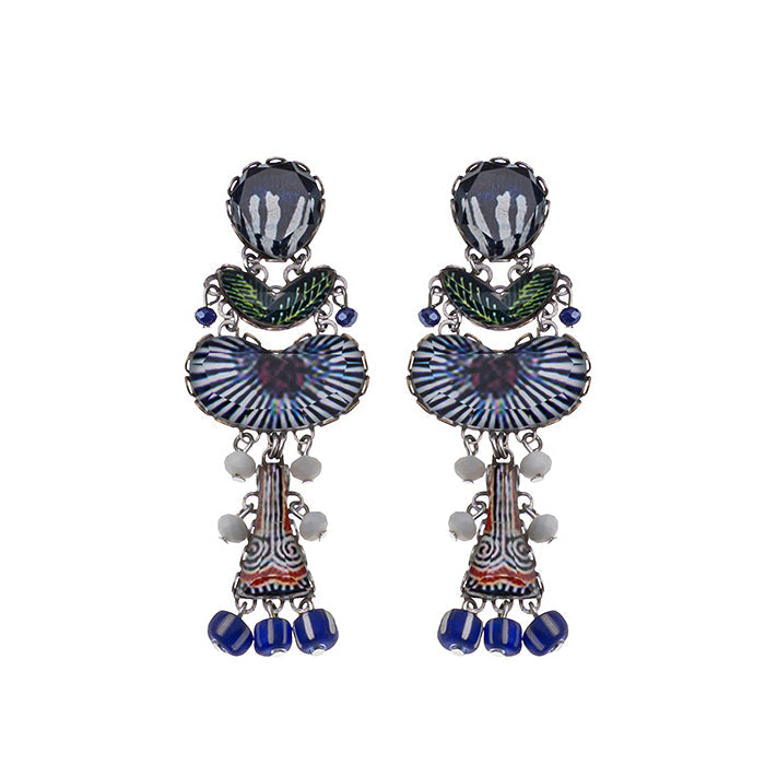 Ayala Bar Jewelry Ayala Bar Blue Domes Set, Blue Glass Earrings, Paros