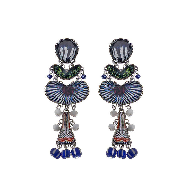 Ayala Bar Jewelry Ayala Bar Blue Domes Set, Blue Glass Earrings, Paros