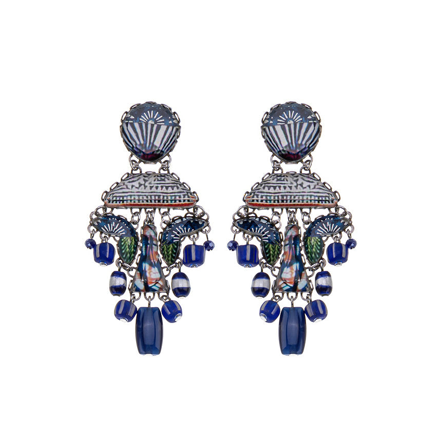 Ayala Bar Jewelry Ayala Bar Blue Domes Set, Glamorous Glass Earrings, Naxos