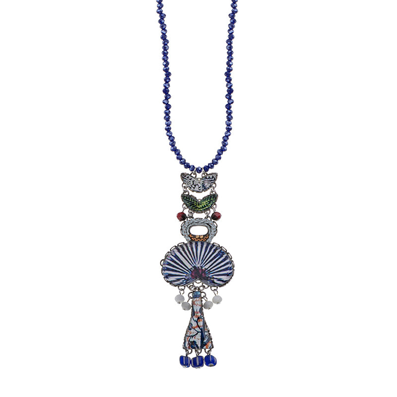 Ayala Bar Jewelry Ayala Bar Blue Domes Set, Handmade Glass Necklace, Aegean