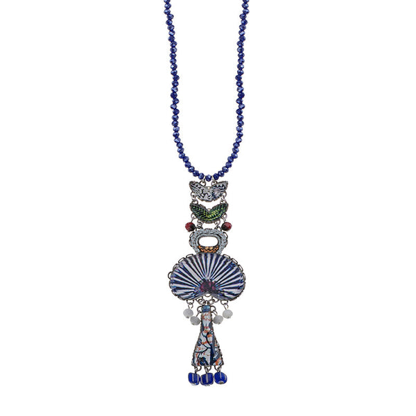 Ayala Bar Jewelry Ayala Bar Blue Domes Set, Handmade Glass Necklace, Aegean