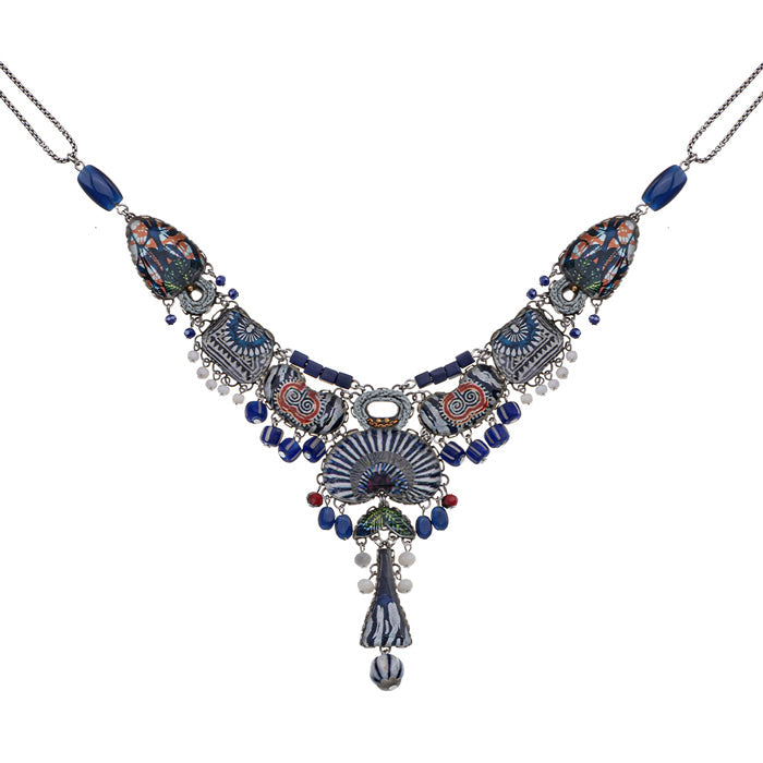 Ayala Bar Jewelry Ayala Bar Blue Domes Set, Statement Glass Necklace, Mykonos